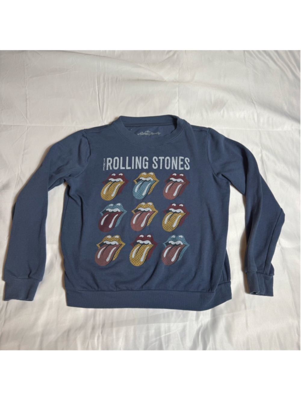Women's The Rolling Stones Blue Multi-color Sweatshirt XS